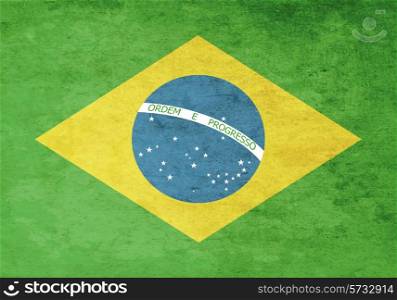Grunge Flag Of Brazil