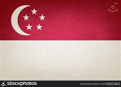 Grunge Flag Of Singapore