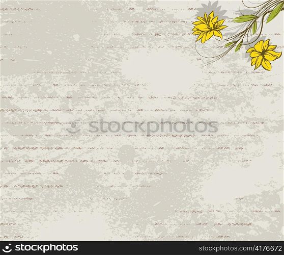 grunge floral background
