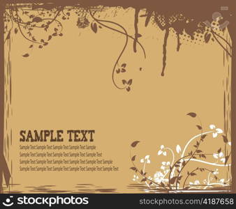 grunge floral background