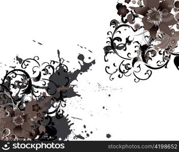 grunge floral background