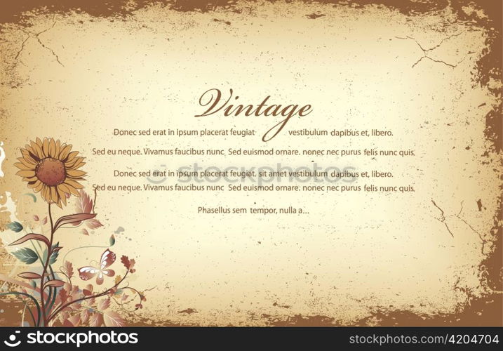 grunge floral background