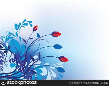 Grunge floral background Royalty Free Vector Image