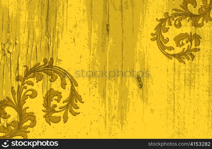 grunge floral background vector illustration