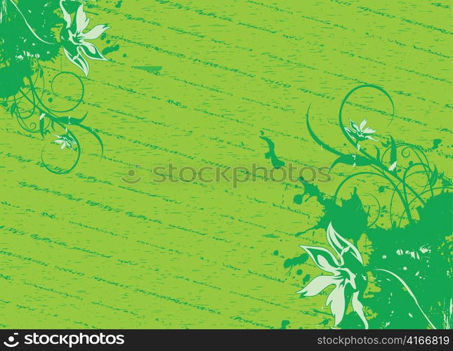 grunge floral background vector illustration