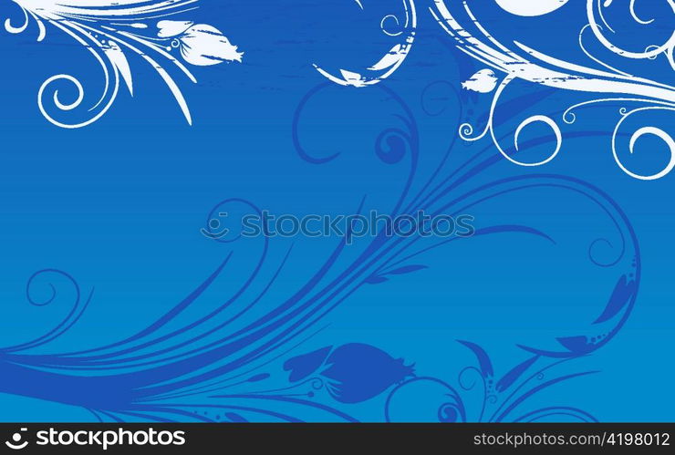 grunge floral background vector illustration