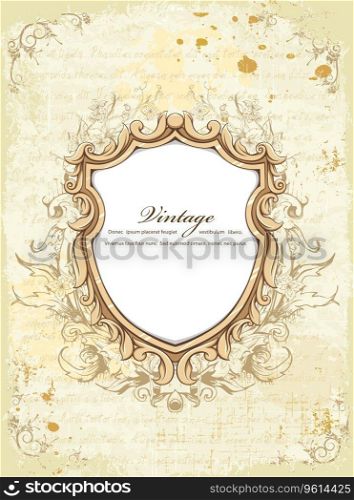 Grunge floral frame Royalty Free Vector Image