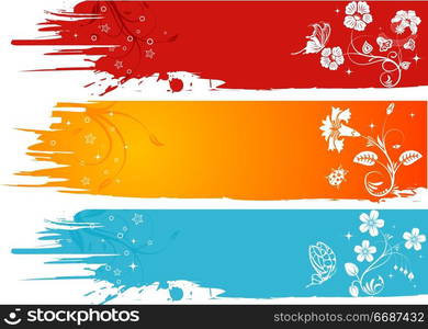 Grunge flower background