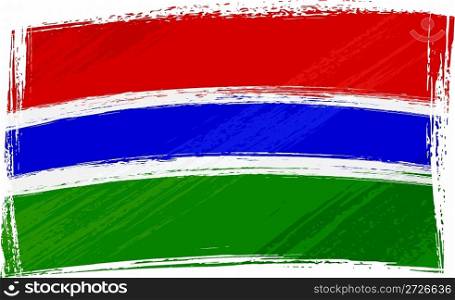 Grunge Gambia flag