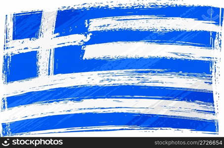 Grunge Greece flag