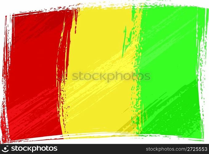 Grunge Guinea flag