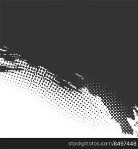 grunge halftone background in black and white color