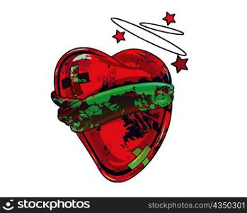 grunge heart vector illustration
