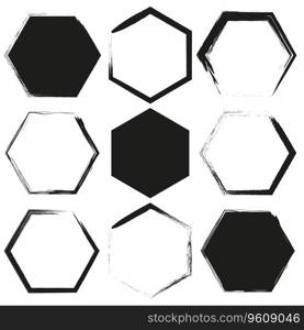 Grunge hexagon. Vector illustration. EPS 10. Stock image.. Grunge hexagon. Vector illustration. EPS 10.