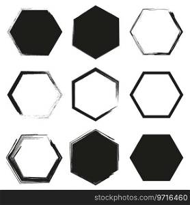 Grunge hexagon. Vector illustration. EPS 10. Stock image.. Grunge hexagon. Vector illustration. EPS 10.