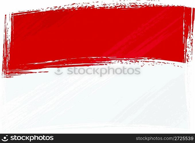 Grunge Indonesia and Monaco flag