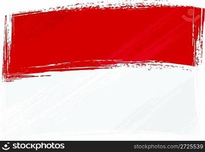 Grunge Indonesia and Monaco flag
