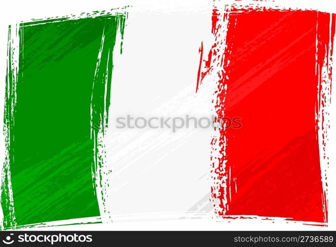 Grunge Italy flag
