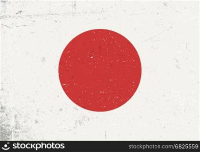 Grunge Japan flag. Abstract Japan patriotic background. Vector grunge illustration, A4 format
