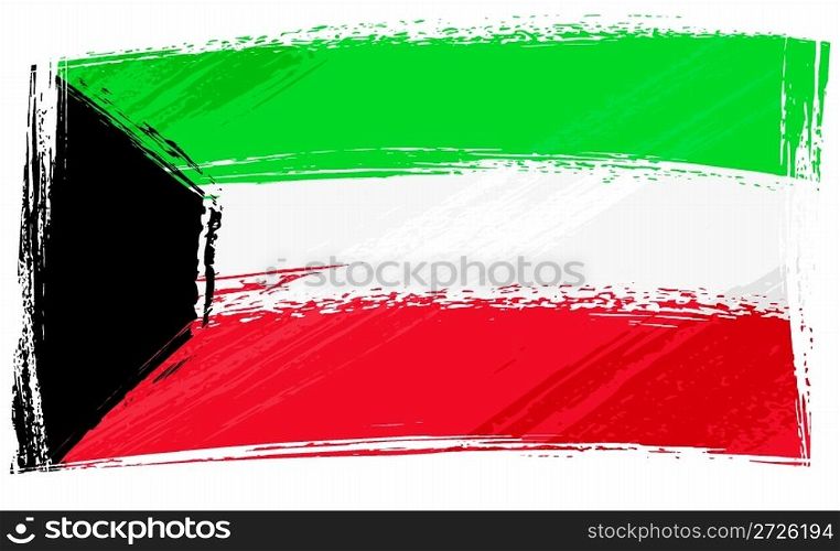 Grunge Kuwait flag
