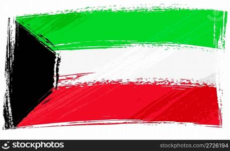 Grunge Kuwait flag
