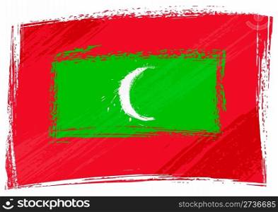 Grunge Maldives flag