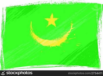 Grunge Mauritania flag