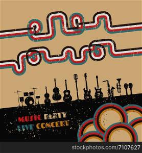 grunge music festival poster, retro revival