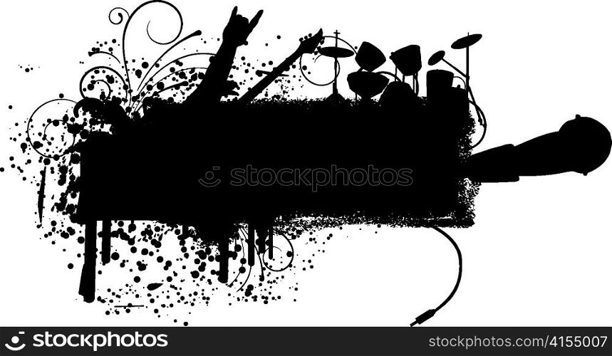grunge music illustration