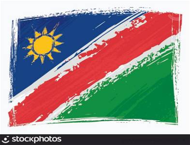 Grunge Namibia flag