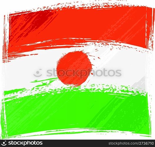 Grunge Niger flag