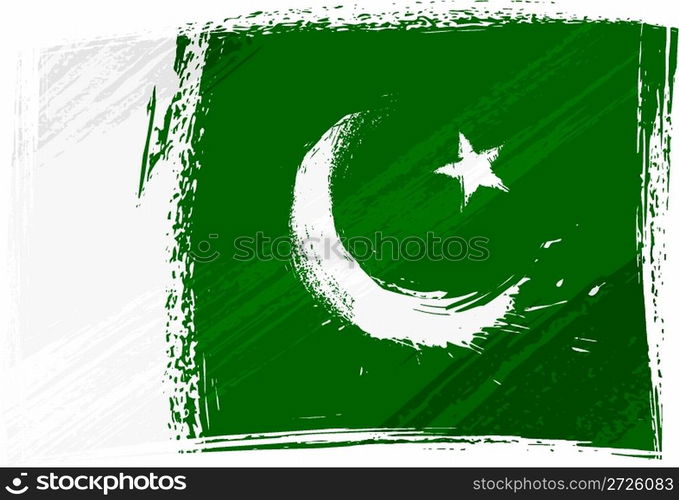 Grunge Pakistan flag