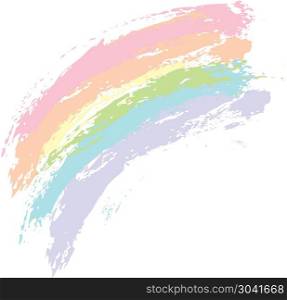 Grunge Rainbow. Rainbow color grunge brush strokes on white background.