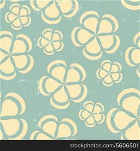Grunge Retro flower pattern background seamless. EPS10