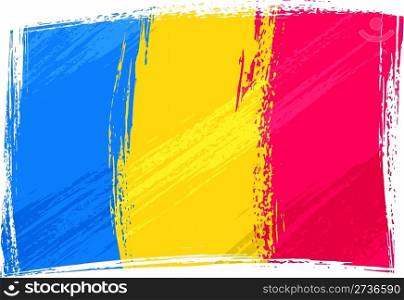 Grunge Romania flag