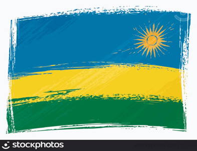 Grunge Rwanda flag