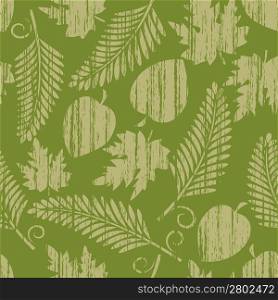 Grunge seamless pattern from yellow leaves(can be repeated and scaled in any size)