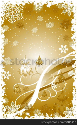 Grunge snowflakes background, vector