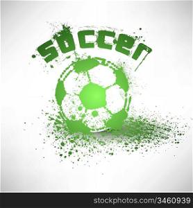 grunge soccer ball vector