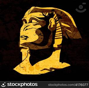 grunge sphinx vector illustration
