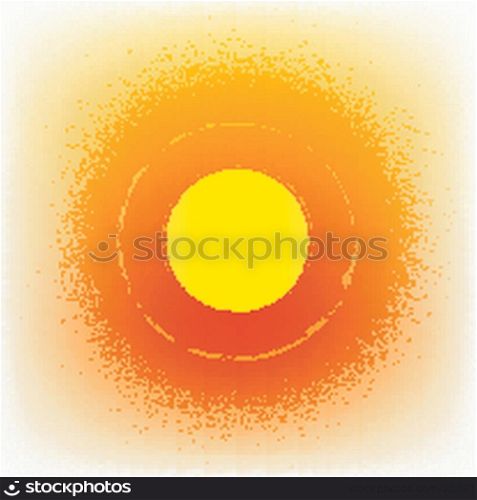 Grunge stamp fire sun background for your design. EPS10 vector.