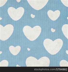 Grunge Striped Background And White Pattern With Hearts