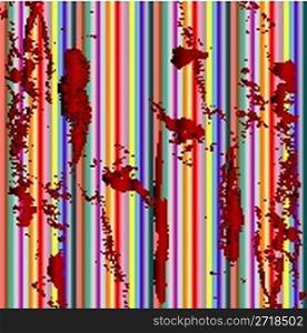 grunge stripes three, abstract art illustration
