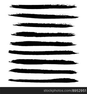Grunge stroke set vector image