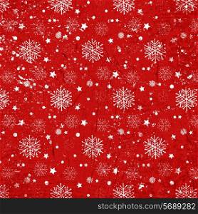 Grunge style Christmas snowflakes background