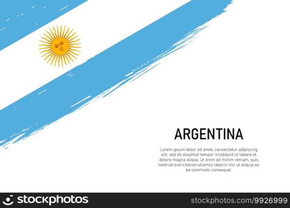 Grunge styled brush stroke background with flag of Argentina. Template for banner or poster.. Grunge styled brush stroke background with flag of Argentina