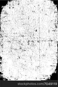 Grunge Texture With Scratched Effect. Illustration of a vintage black and white grunge texture, with patterns of cracks, dirt and stains