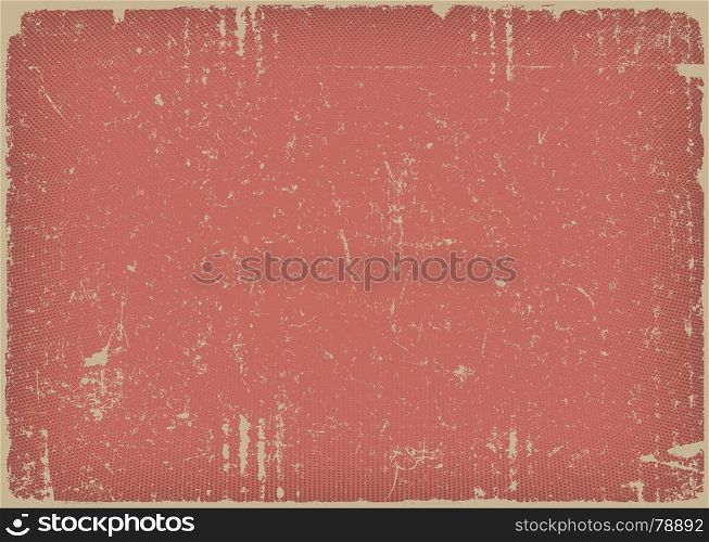 Grunge Textured Background. Illustration of a vintage red paper background, with grunge textures