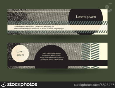 Grunge textured flyer template. Vector illustration. Abstract grungy horizontal layout with copy-space. Creative military style leaflet template. Modern style stained leaflet.