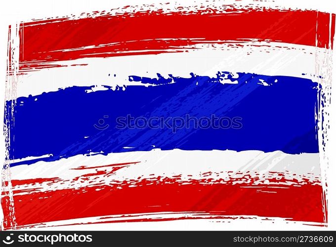 Grunge Thailand flag